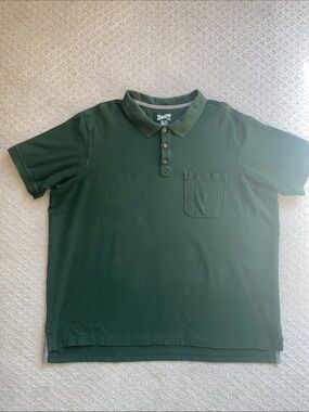Duluth Trading Co Dark Green Short-Sleeve Polo with Pocket